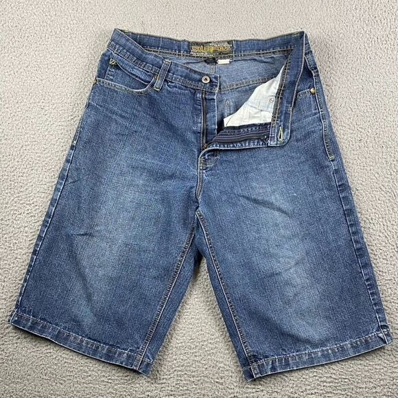 Southpole Sp3000- Technology Denim Shorts Men's 36 Blue Medium Wash Y2K Baggy - Picture 1 of 10